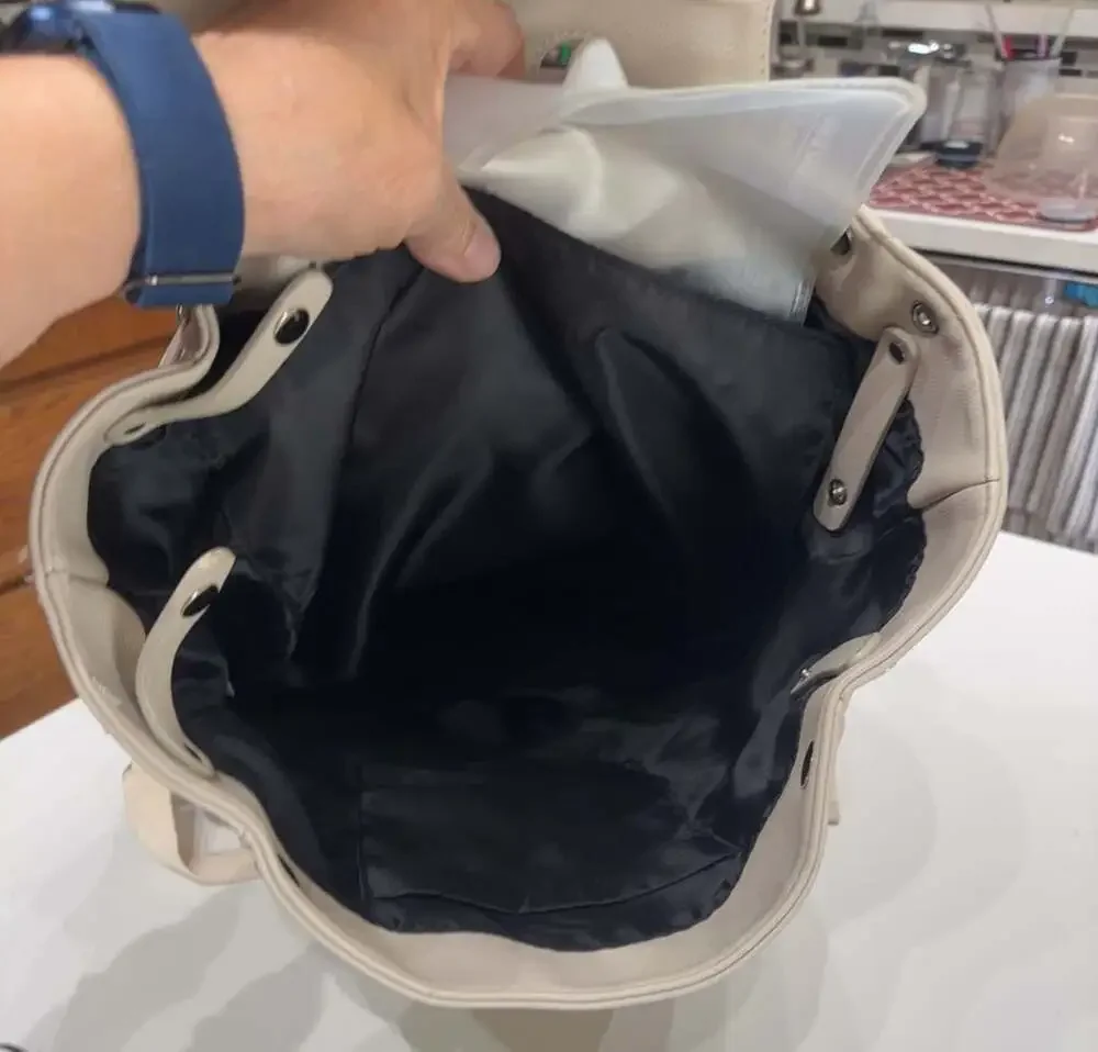 Hydration Backpack Bota Beige Faux Leather NWOT